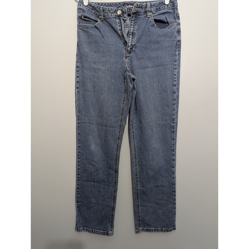 Z1 Crazy‎ Horse Jeans Womens Size 10 Blue Straight Leg Stretch High Rise Pants